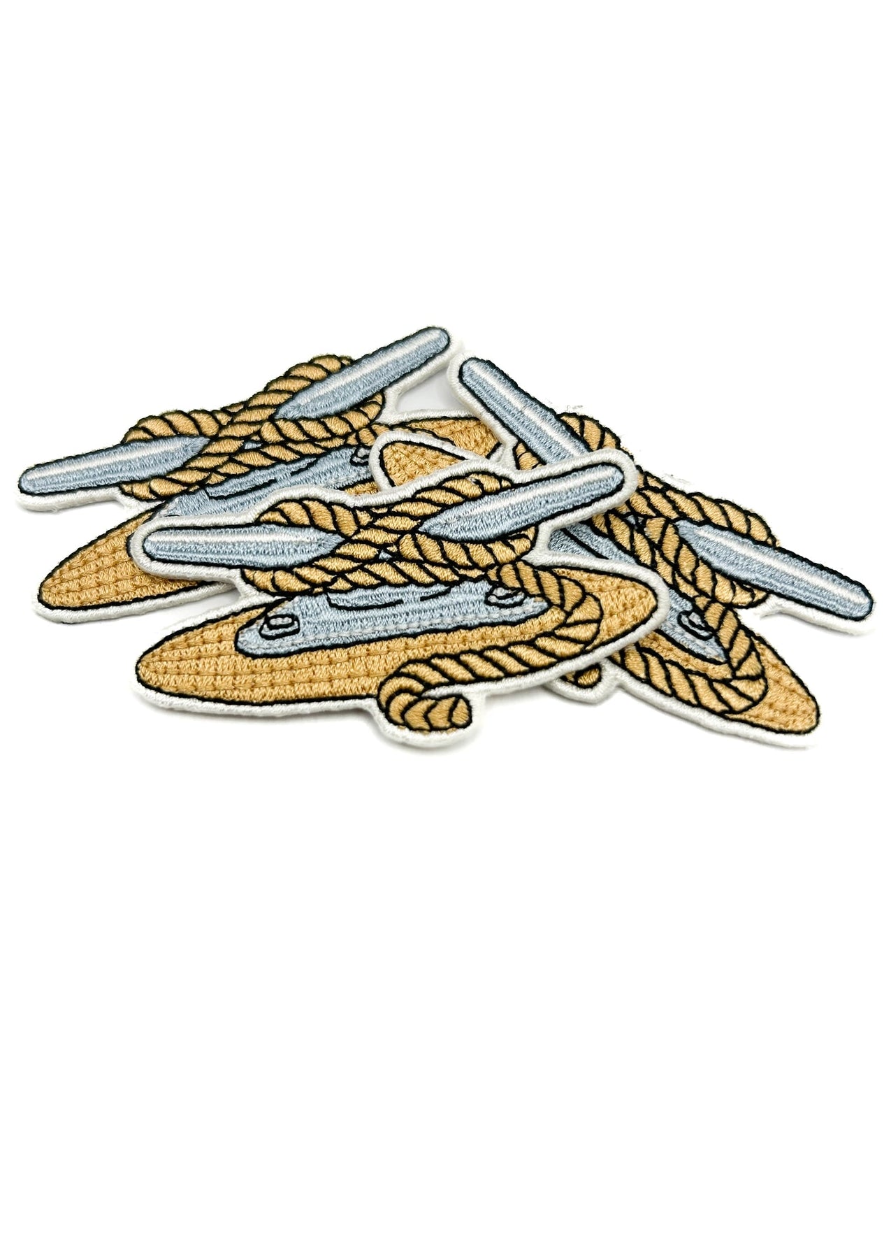 Field Trip Threads Dock Cleat Embroidered Patch Nautical Rope Boat Cleat Patch
