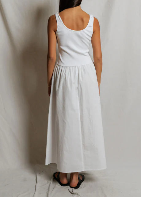 Perfect White Tee Fabiola Poplin Tank Dress | White