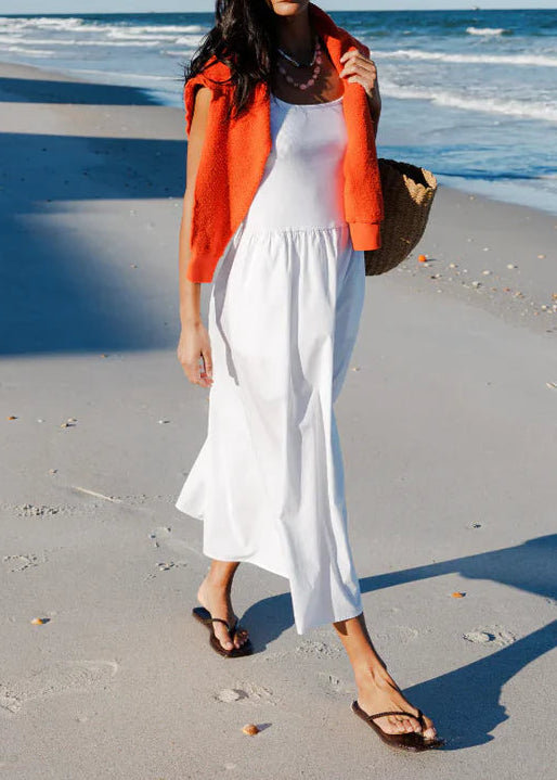 Perfect White Tee Fabiola Poplin Tank Dress | White