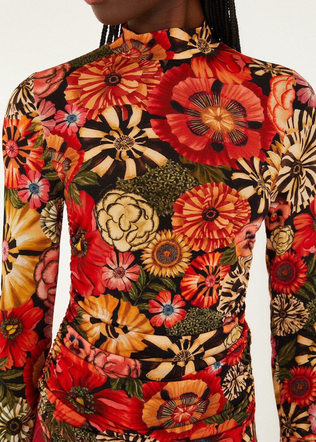 FARM Rio Flowershop Mini Black Jersey Blouse