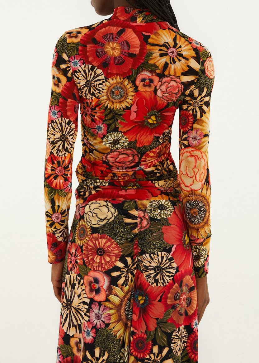 FARM Rio Flowershop Mini Black Jersey Blouse