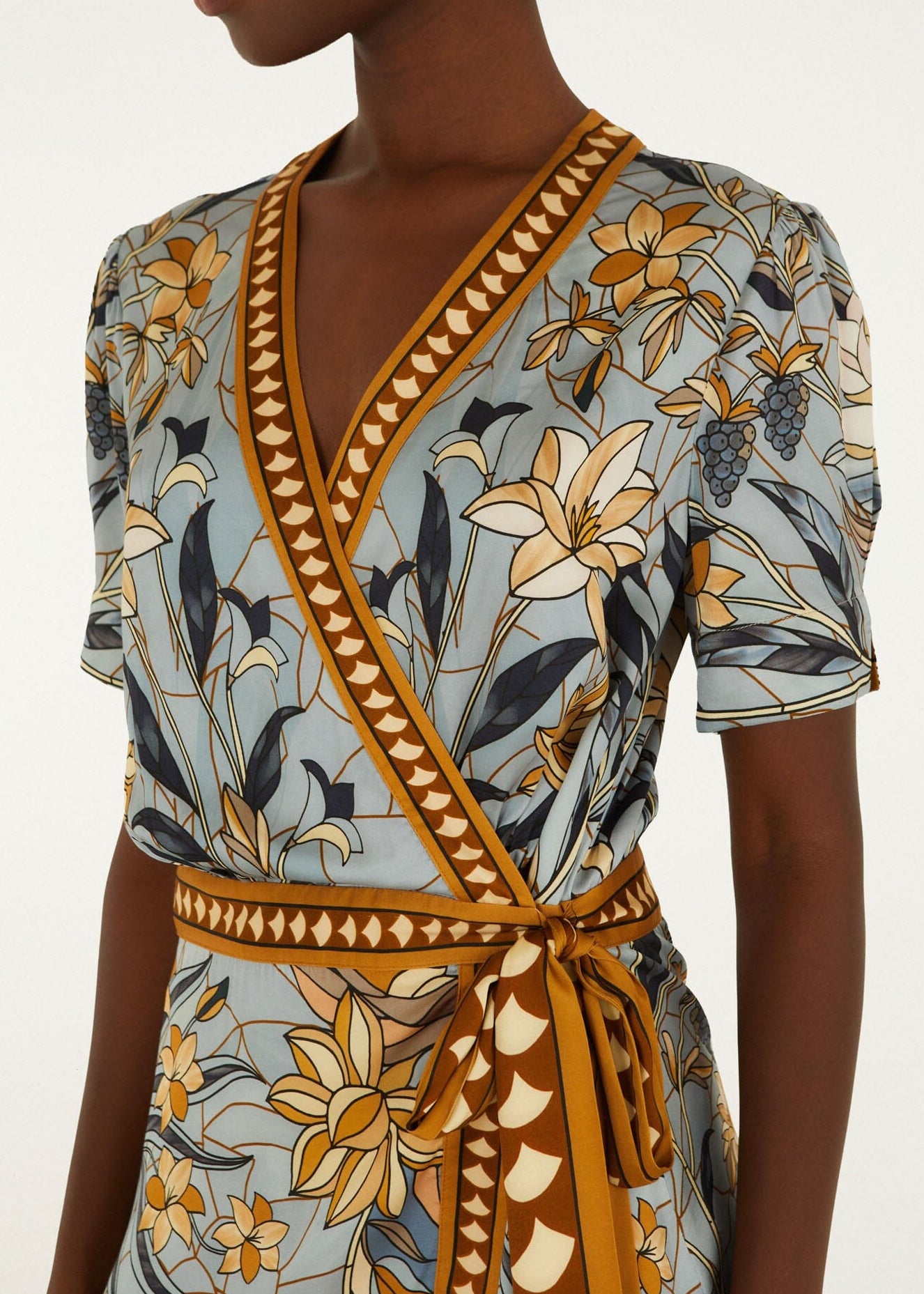FARM Rio Stained Glass Beauty Wrap Mini Dress
