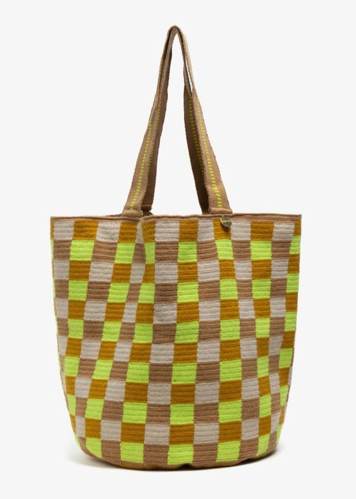 Guanabana Tote Bag KELOWNA - Neon Green & Mustard