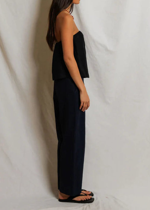Perfect White Tee Gianna Linen Tube Top | True Black