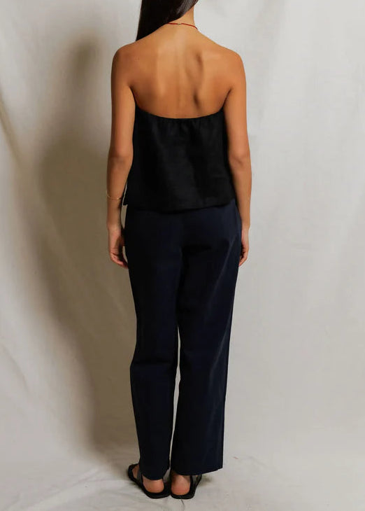 Perfect White Tee Gianna Linen Tube Top | True Black