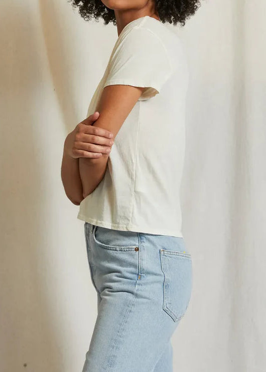 Perfect White Tee Harley Crew Tee | Bright Ivory