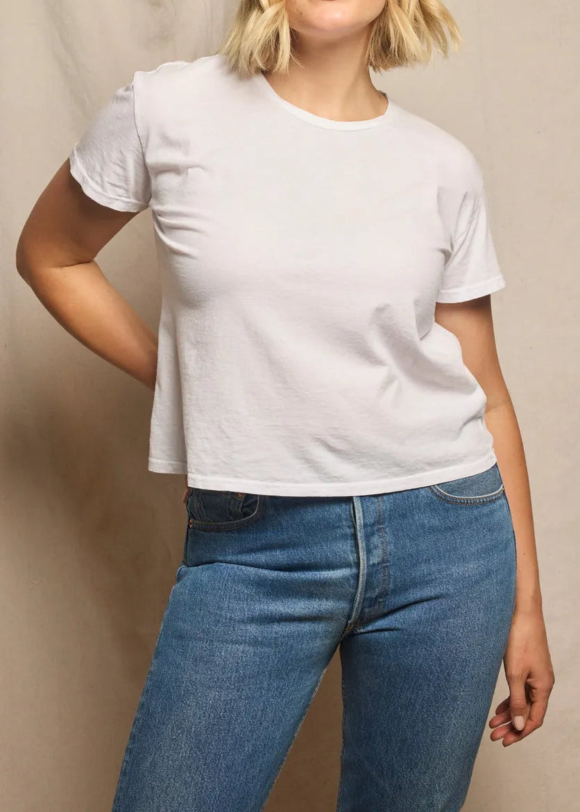 Perfect White Tee Harley Crew Tee | White