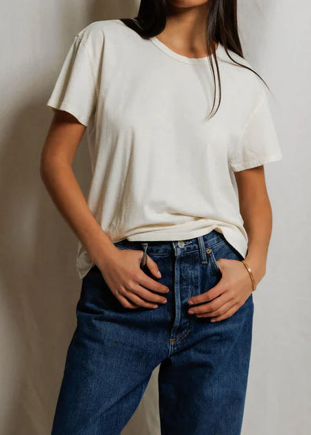 Perfect White Tee Harley Crew Tee | Bright Ivory