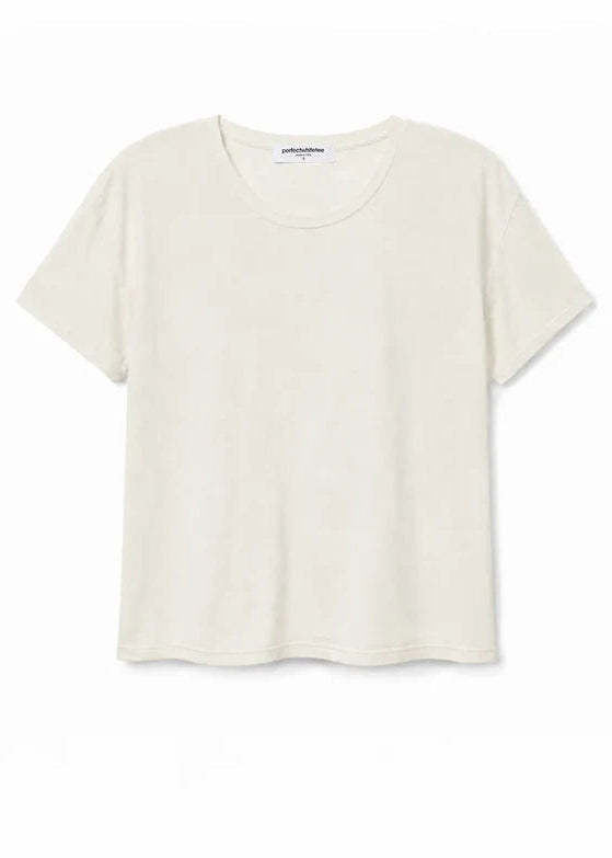 Perfect White Tee Harley Crew Tee | Bright Ivory