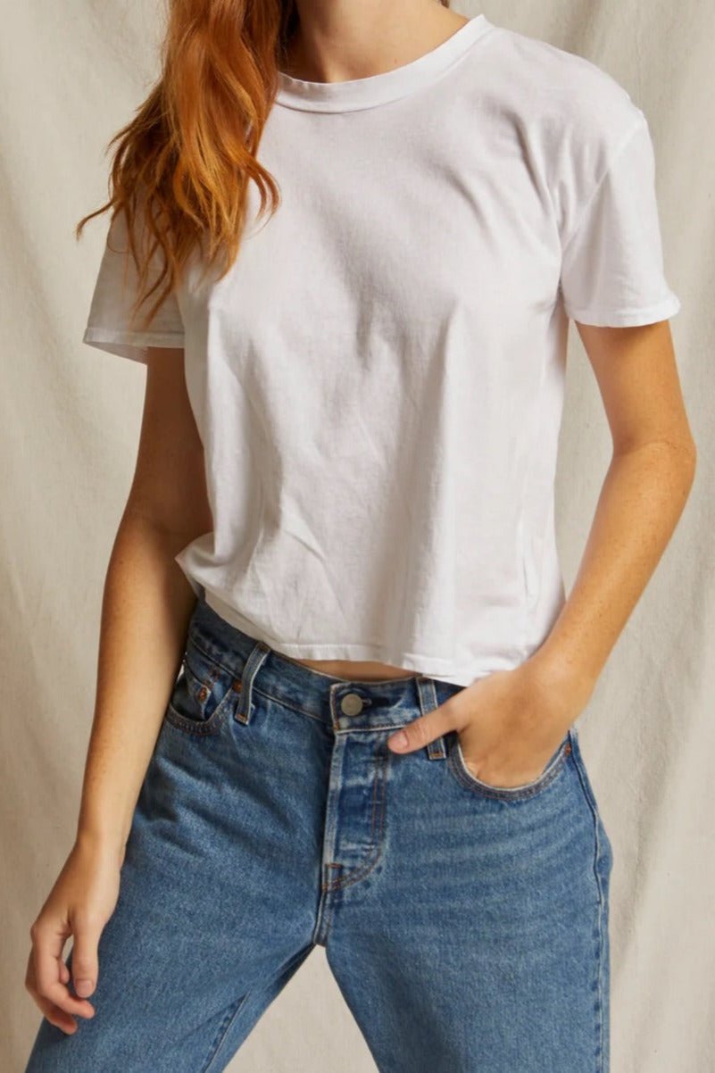 Perfect White Tee Harley Crew Tee | White