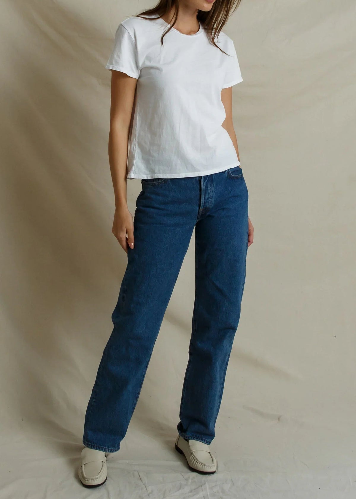 Perfect White Tee Harley Crew Tee | White