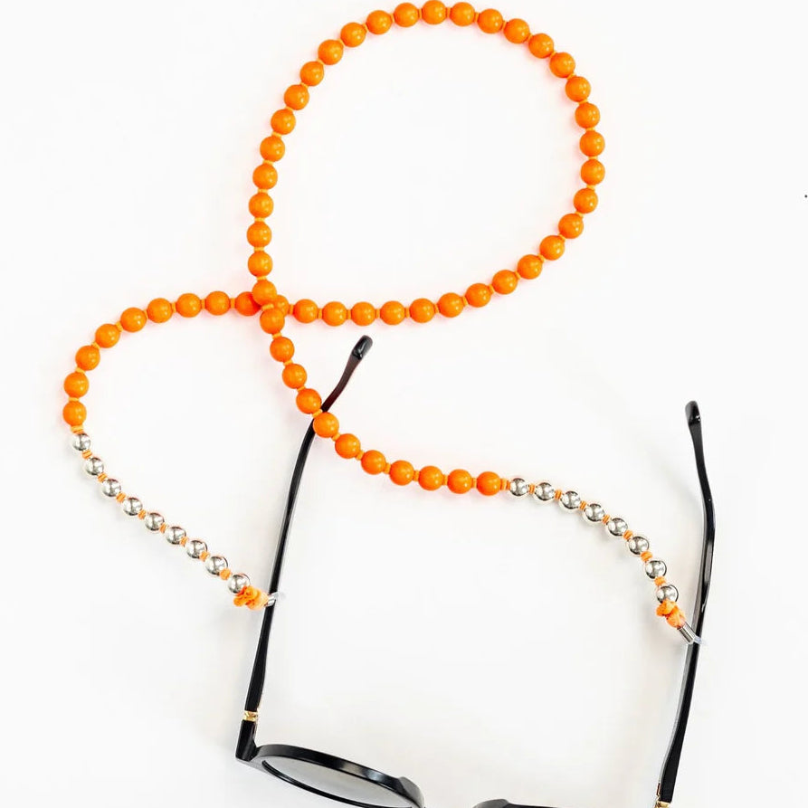 Ina Seifart Glasses Chain | Neon Orange