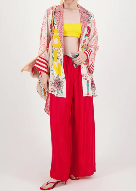 Me369 Annie Wide Leg Pants | Red