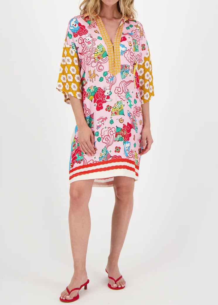 Me369 Nancy Placket Mini Dress | Lucky Me