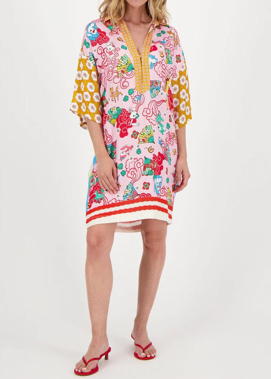 Me369 Nancy Placket Mini Dress | Lucky Me