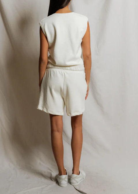 Perfect White Tee Joy French Terry Scoop Neck Tank | Bright Ivory