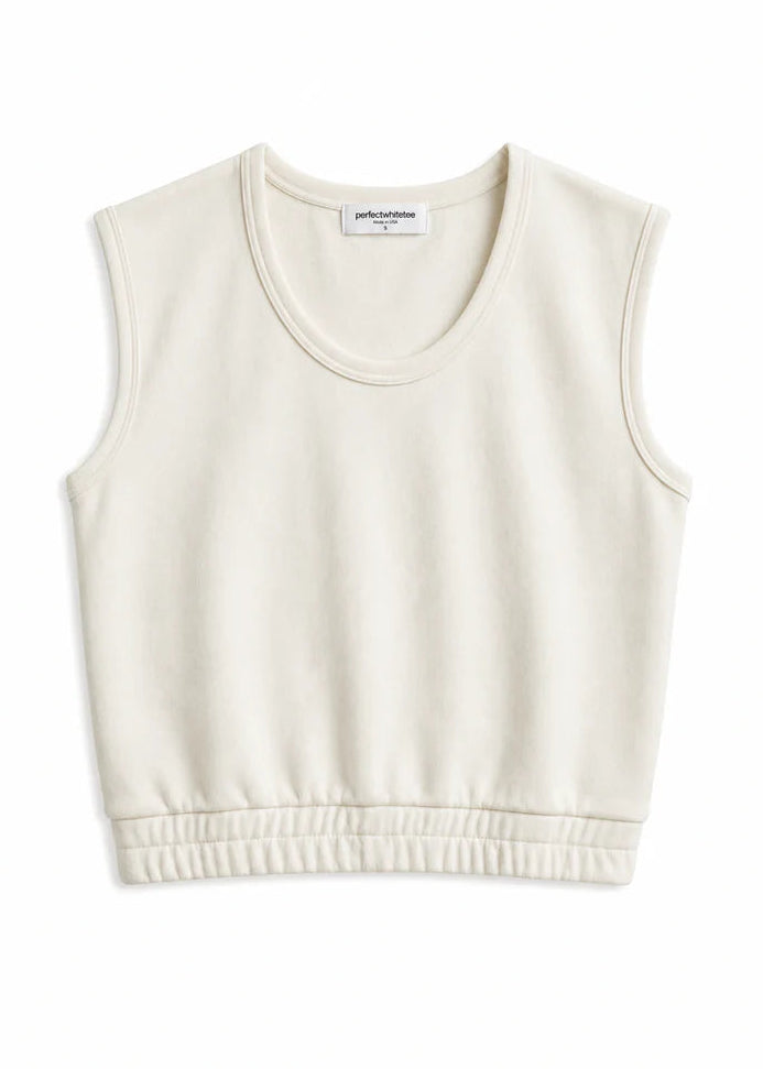 Perfect White Tee Joy French Terry Scoop Neck Tank | Bright Ivory