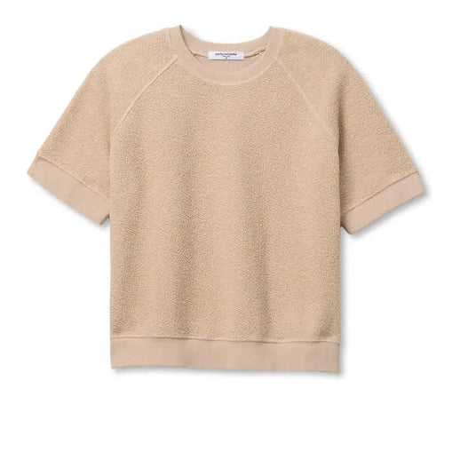 Perfect White Tee Kennedy Reverse Fleece Short Sleeve Crew Neck Sweatshirt | Driftwood
