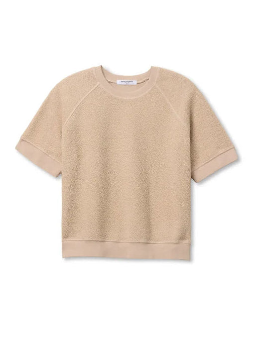 Perfect White Tee Kennedy Reverse Fleece Short Sleeve Crew Neck Sweatshirt | Driftwood