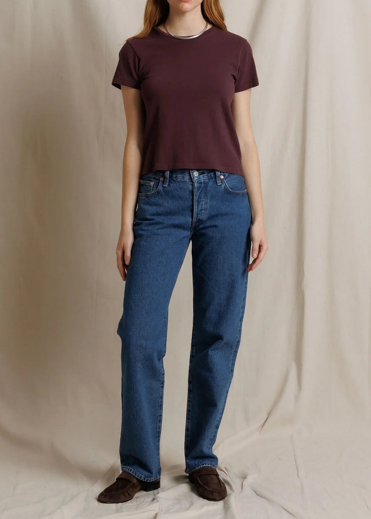 Perfect White Tee Lisa Recycled Cotton Fitted Tee | Cherry Lacquer