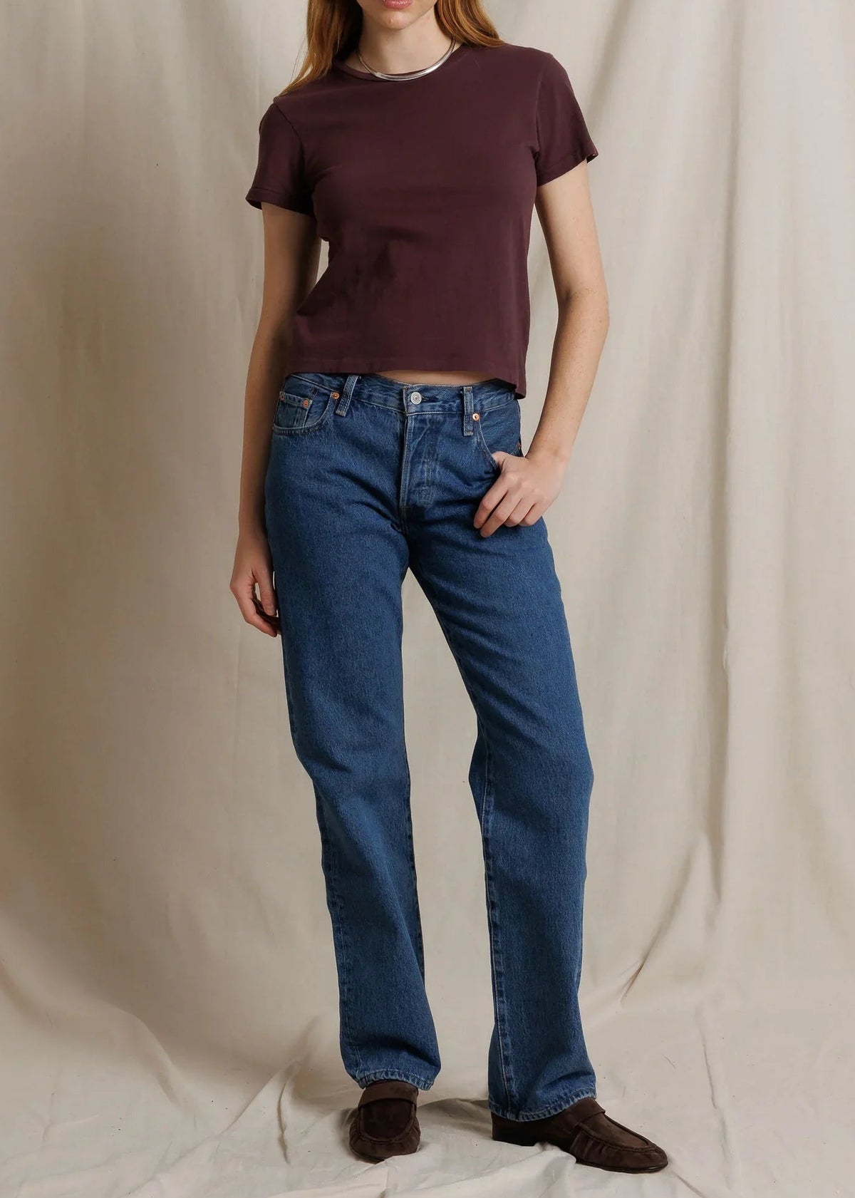 Perfect White Tee Lisa Recycled Cotton Fitted Tee | Cherry Lacquer