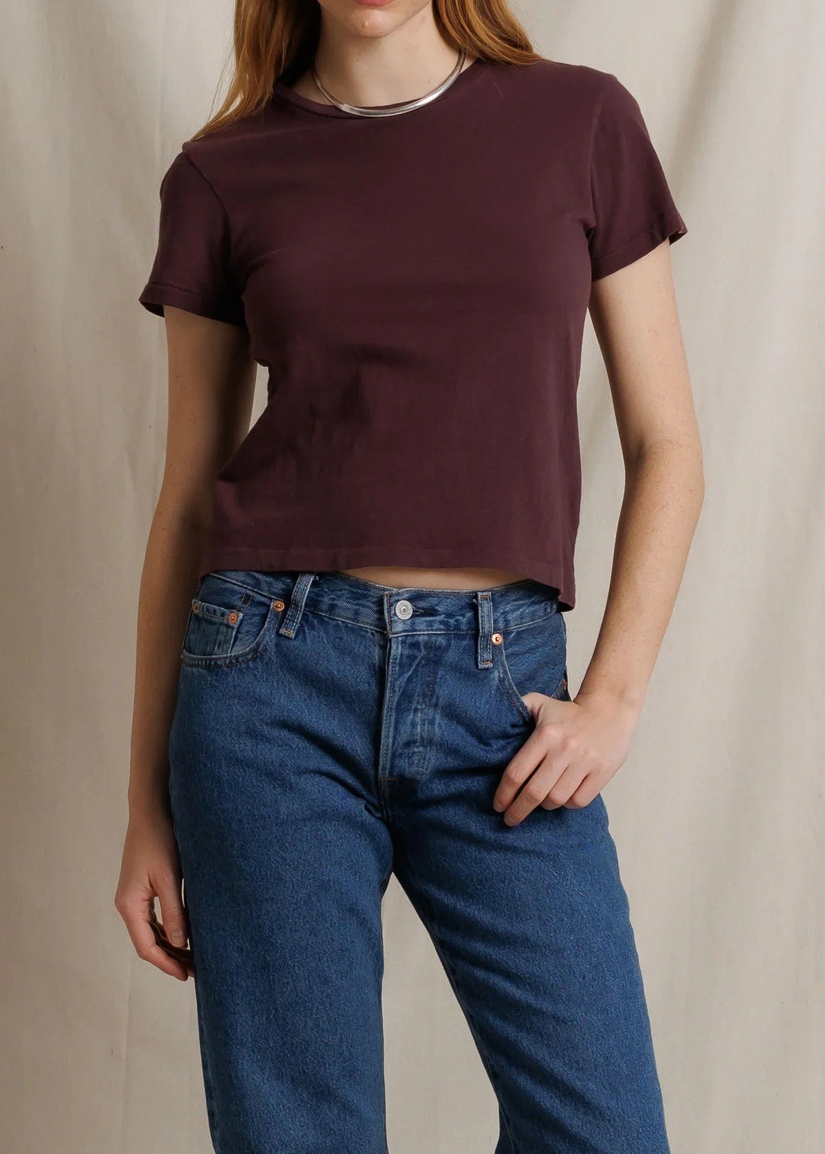 Perfect White Tee Lisa Recycled Cotton Fitted Tee | Cherry Lacquer
