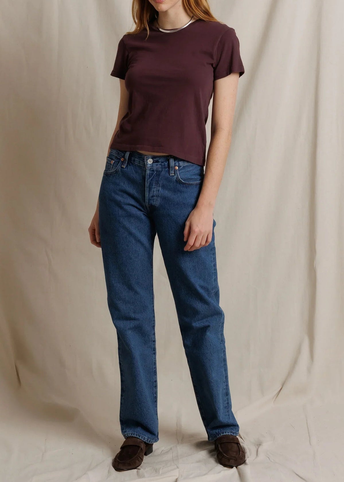 Perfect White Tee Lisa Recycled Cotton Fitted Tee | Cherry Lacquer