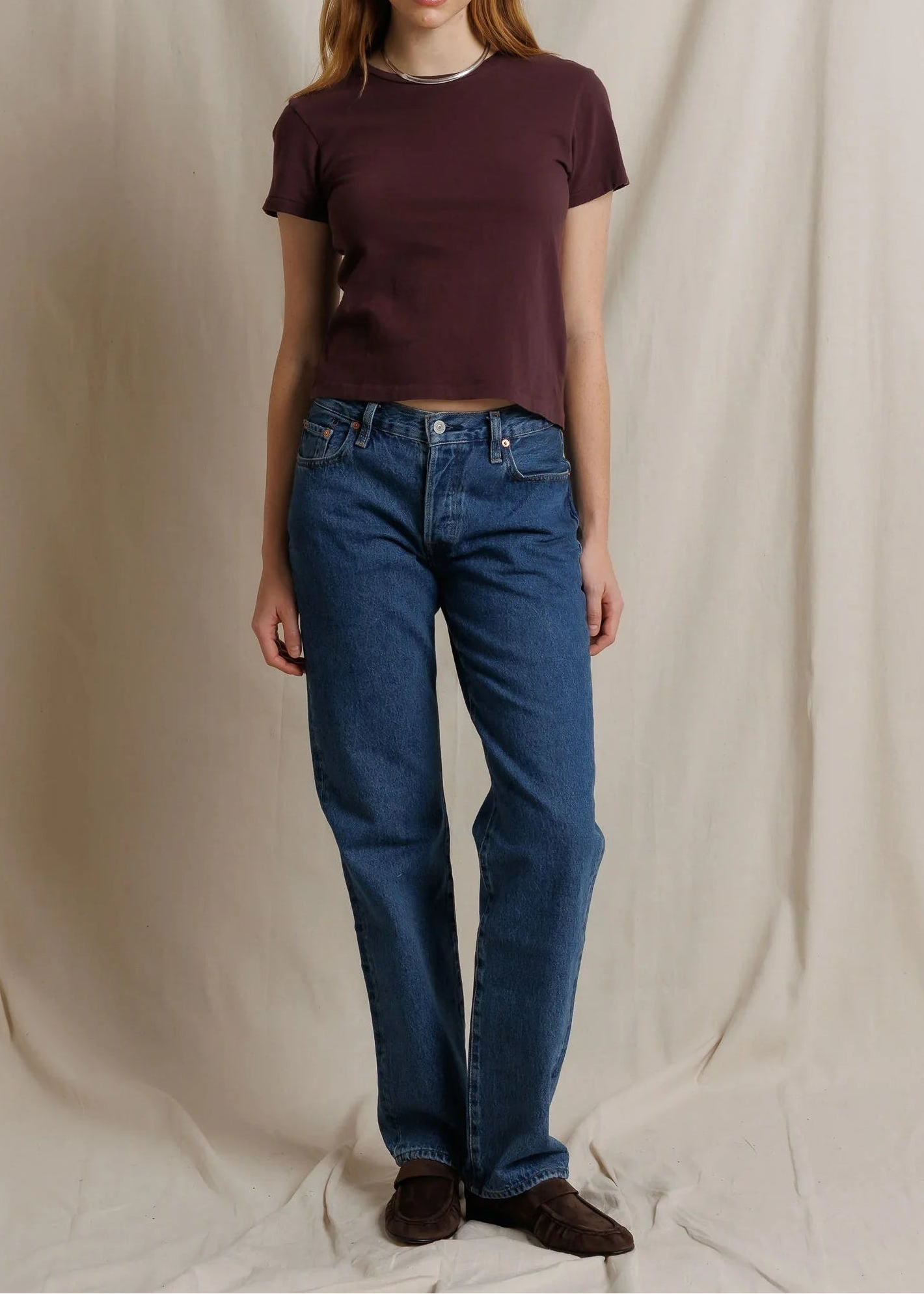 Perfect White Tee Lisa Recycled Cotton Fitted Tee | Cherry Lacquer