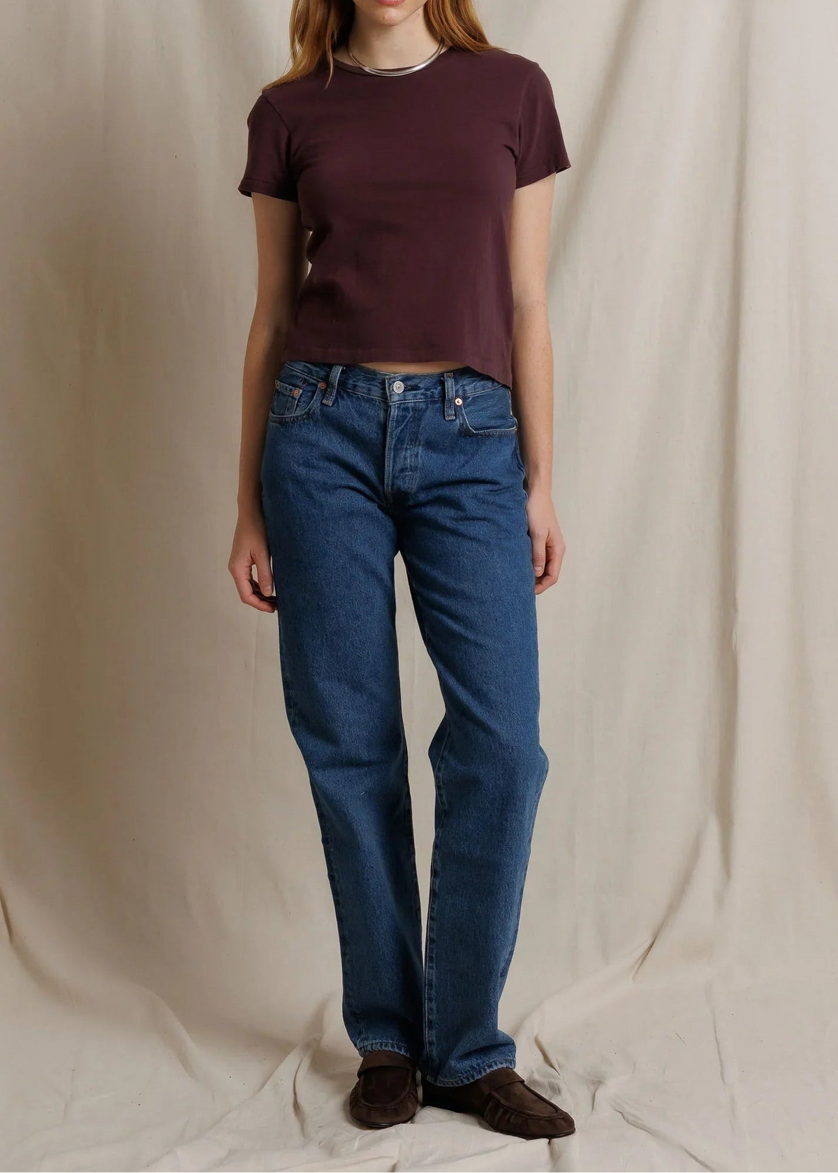 Perfect White Tee Lisa Recycled Cotton Fitted Tee | Cherry Lacquer