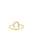 Lucky Charm Ring 14k Solid Gold + Diamond