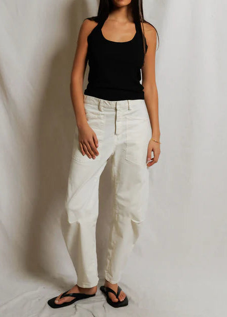 Perfect White Tee Marla Luxe Rib Halter Top | True Black