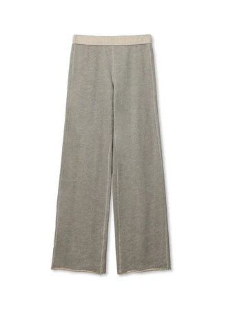 Perfect White Tee Marley Fleece Wide Leg Sweatpant | Heather Grey