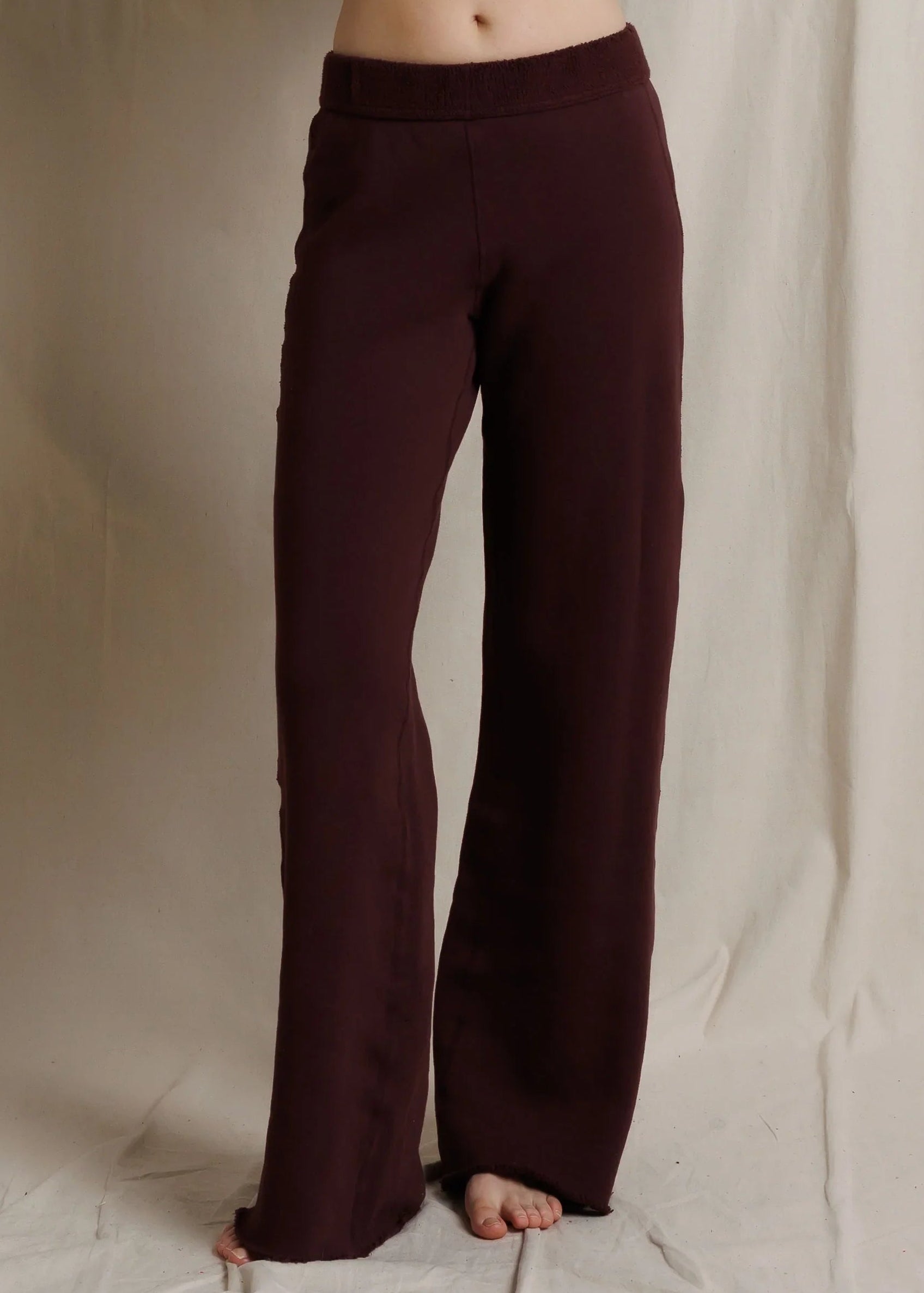 Perfect White Tee Marley Fleece Wide Leg Sweatpant | Cherry Lacquer