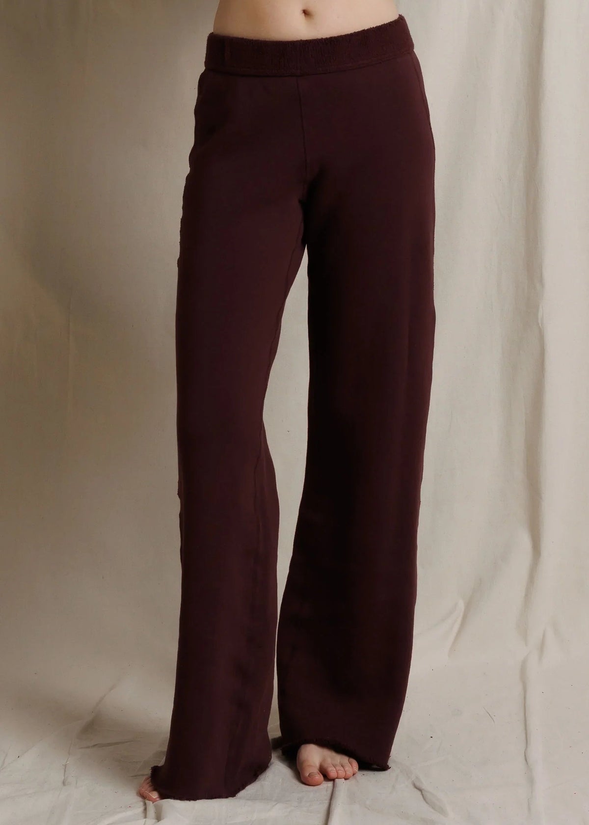 Perfect White Tee Marley Fleece Wide Leg Sweatpant | Cherry Lacquer