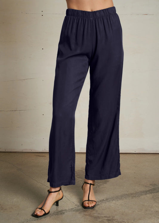 Perfect White Tee Hana Tencel Pull On Pant | Navy