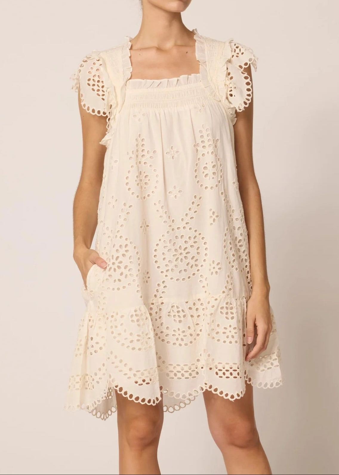 Cleobella Mireya Mini Dress | Ivory