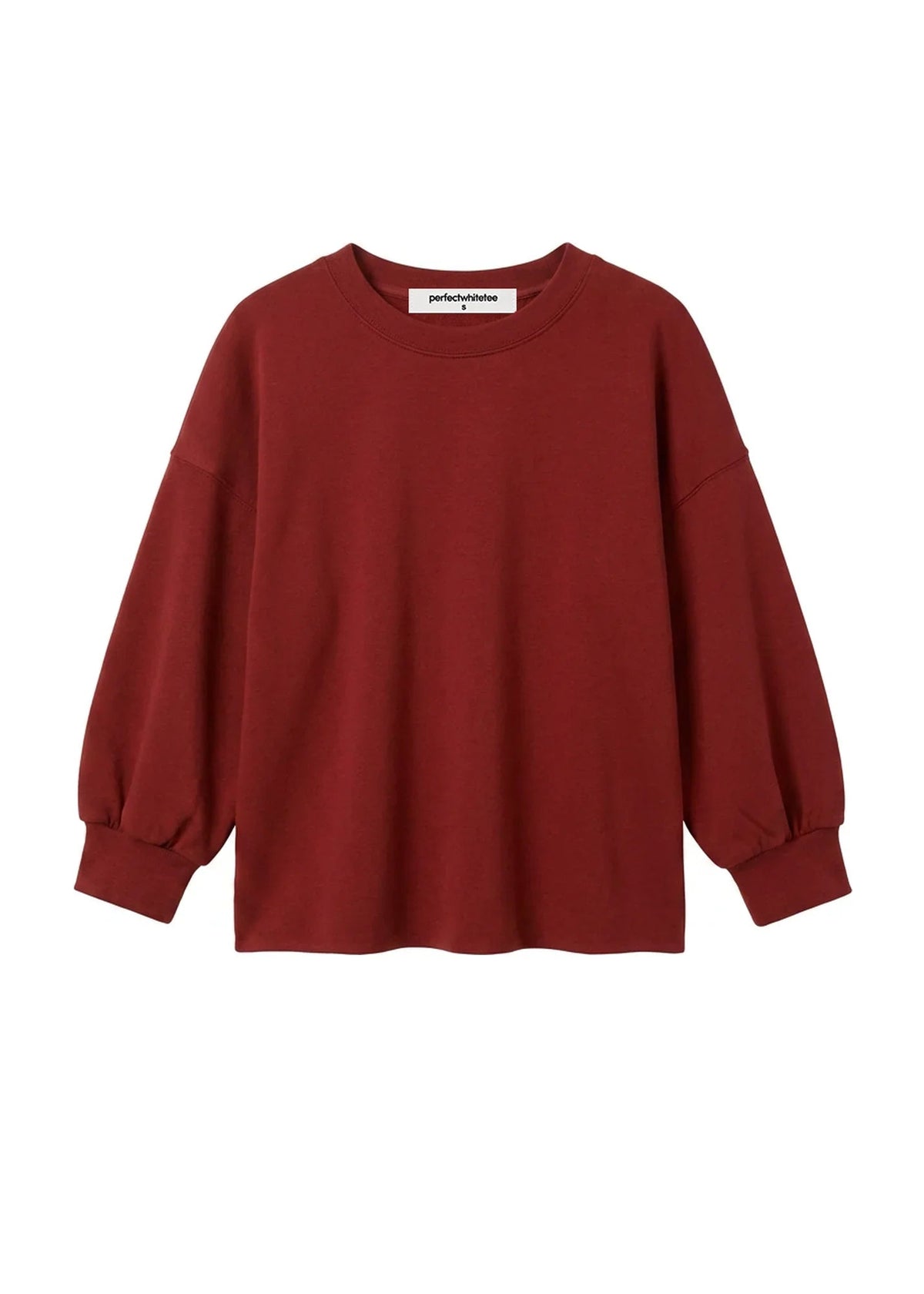 Perfect White Tee Niall French Terry 3/4 Sweatshirt | Ruby Red