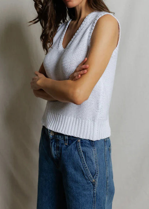 Perfect White Tee Peggy Cotton Sweater U-Neck Tank