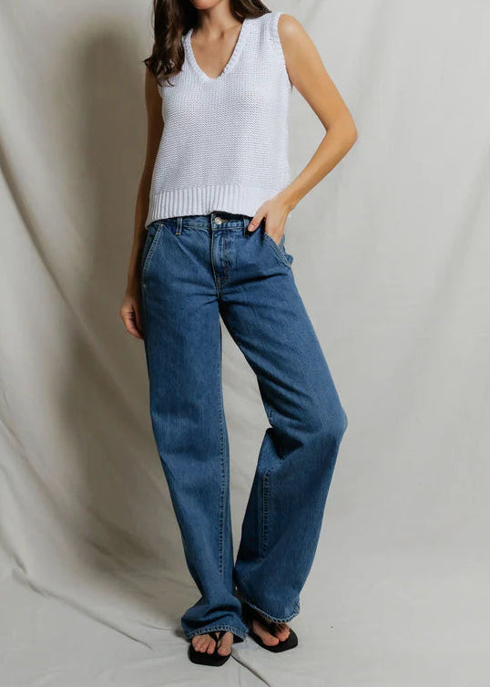 Perfect White Tee Peggy Cotton Sweater U-Neck Tank