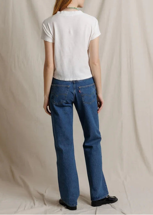 Perfect White Tee Reed Textured Jersey V Neck Tee | Natural