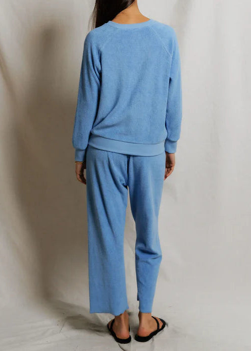 Perfect White Tee Saylor Loop Terry Sweatshirt | Pacific Blue