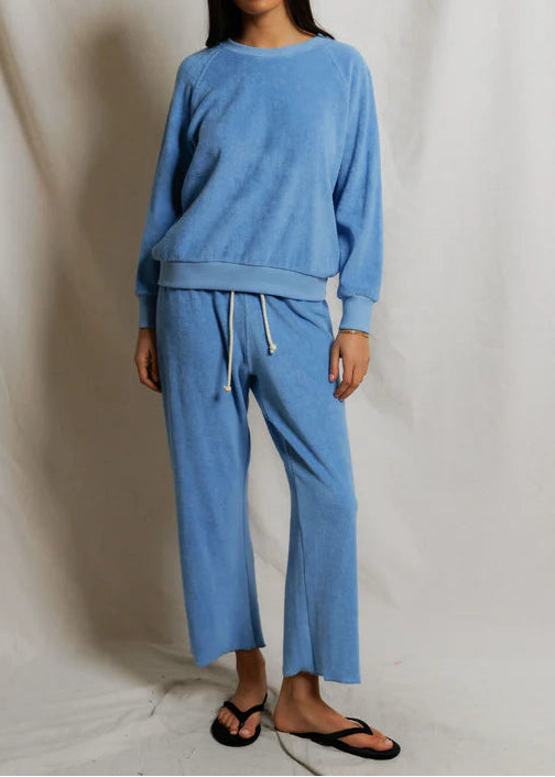 Perfect White Tee Saylor Loop Terry Sweatshirt | Pacific Blue