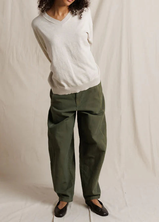 Perfect White Tee Akira Barrel Leg Utility Pant | Dark Olive