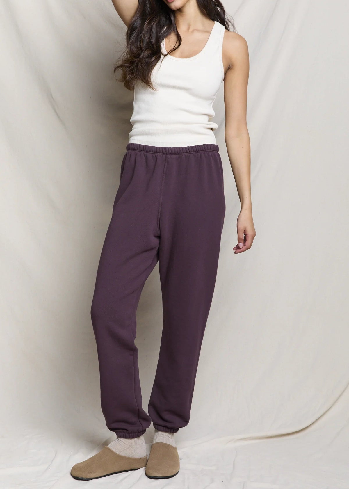 Perfect White Tee Stevie Fleece Easy Sweatpant | Cherry Lacquer