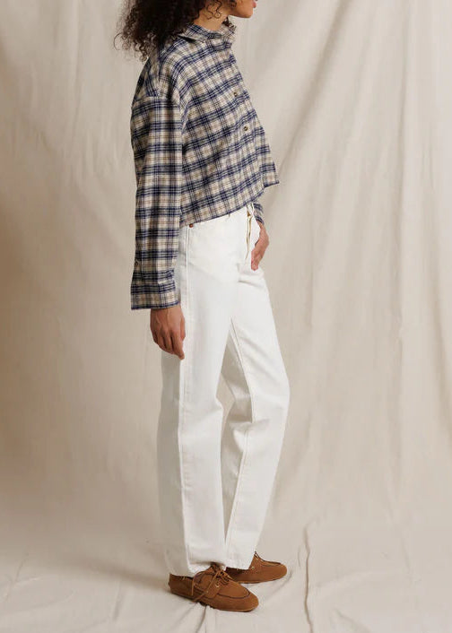 Perfect White Tee Tate Cotton Plaid Long Sleeve Button Up | Sugar Plaid