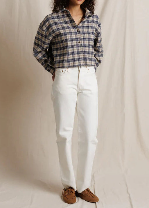 Perfect White Tee Tate Cotton Plaid Long Sleeve Button Up | Sugar Plaid