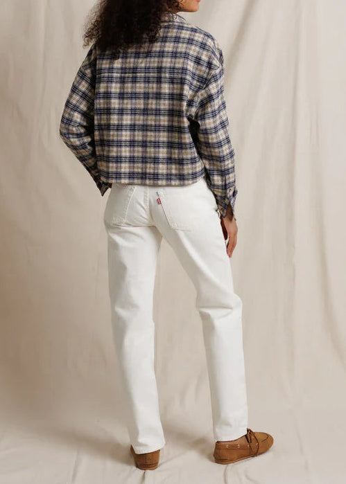 Perfect White Tee Tate Cotton Plaid Long Sleeve Button Up | Sugar Plaid