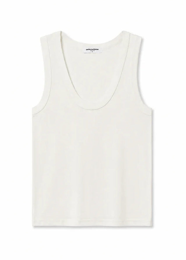 Perfect White Tee Vicky Hemp Cotton Tank Top | Natural