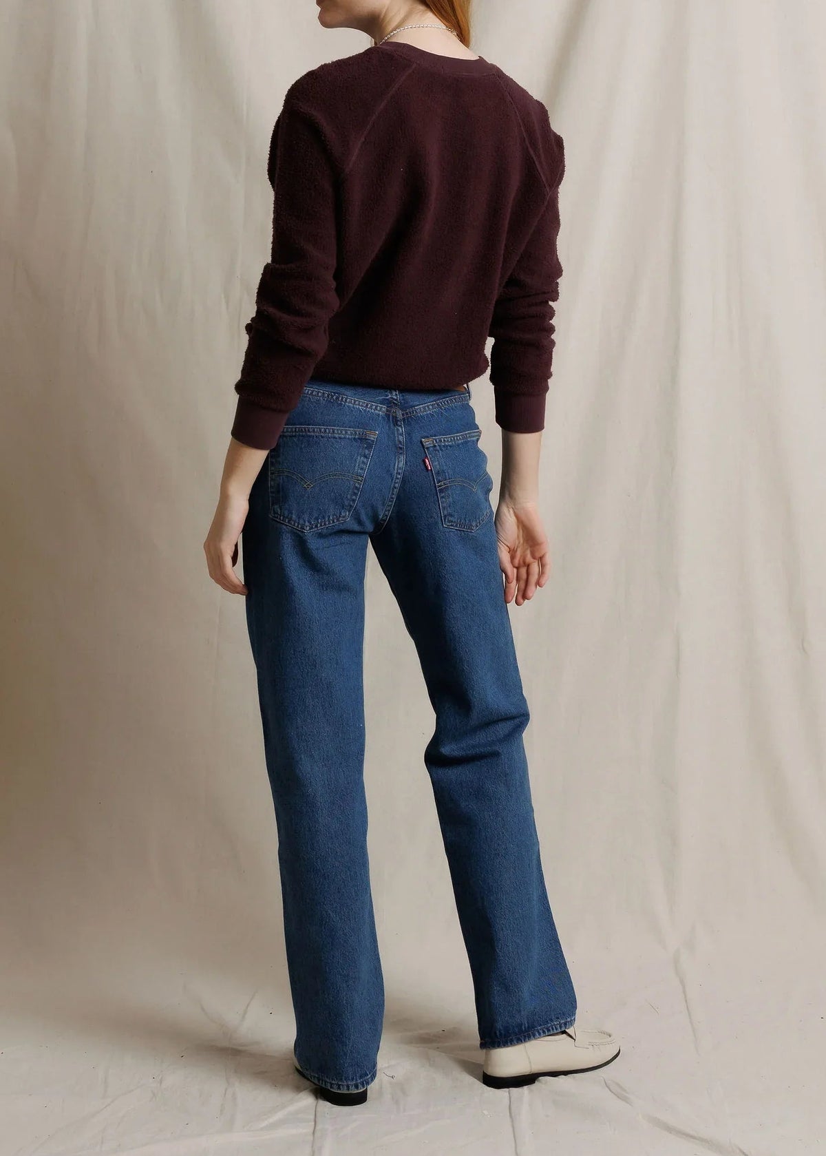 Perfect White Tee Ziggy Reverse Fleece Crew Neck Sweatshirt | Cherry Lacquer