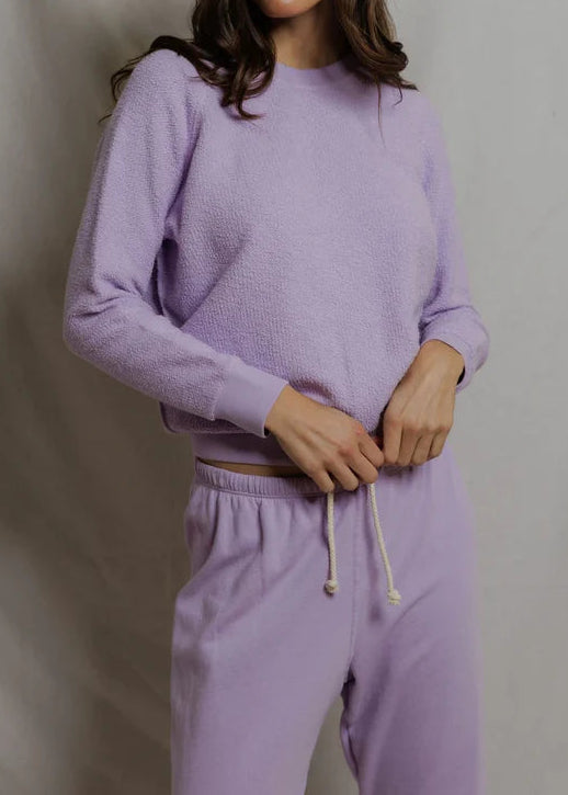 Perfect White Tee Ziggy Reverse Fleece Crew Neck Sweatshirt | Ultraviolet